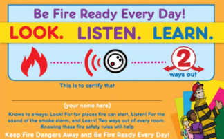 Smoke Alarm Safety Certificate for Kids