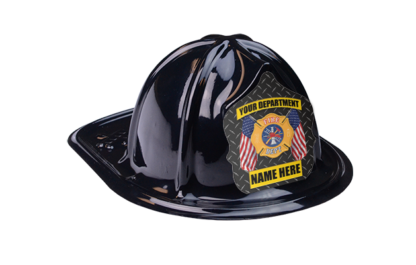 Black American Flag Personalized Fire Hats