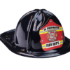 Black Junior Firefighter Stripes Hat