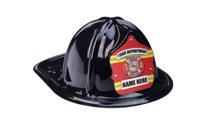 black plastic fire hats