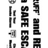 Red's "Be A Hero. Plan & Practice Your Safe Escape" Bookmark (back)