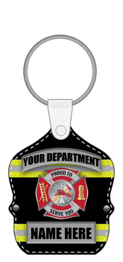 Custom Fire Dept. Shield Key Tag