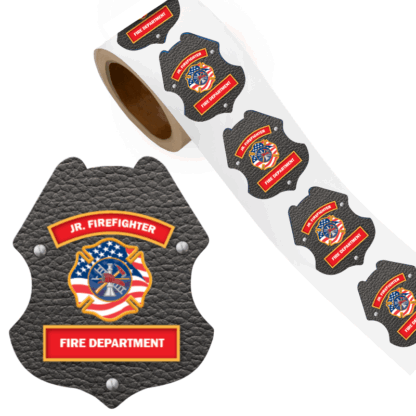Custom Jr. Firefighter Sticker Badges – Personalized Sticker Rolls