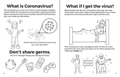 "I Can Be Coronavirus Free!" Learning & Activity Book (Inside Preview)