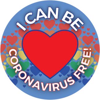 "I Can Be Coronavirus Free!" Sticker