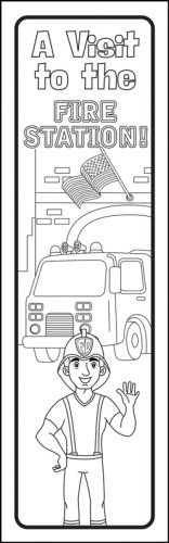 “A Visit to the Fire Station!” Color Me Bookmark | Fire Safety For Life