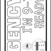 “Emergency? I’m 9-1-1 Ready!” Color Me Bookmark