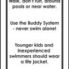 “Water Safety: Fun In The Sun For Everyone!” Color Me Bookmark (back)