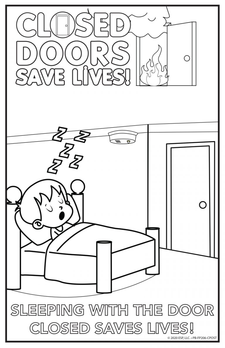 Closed Doors Save Lives Coloring Poster Fire Safety For Life closed-doors-save-lives-coloring-poster-fire-safety-for-life