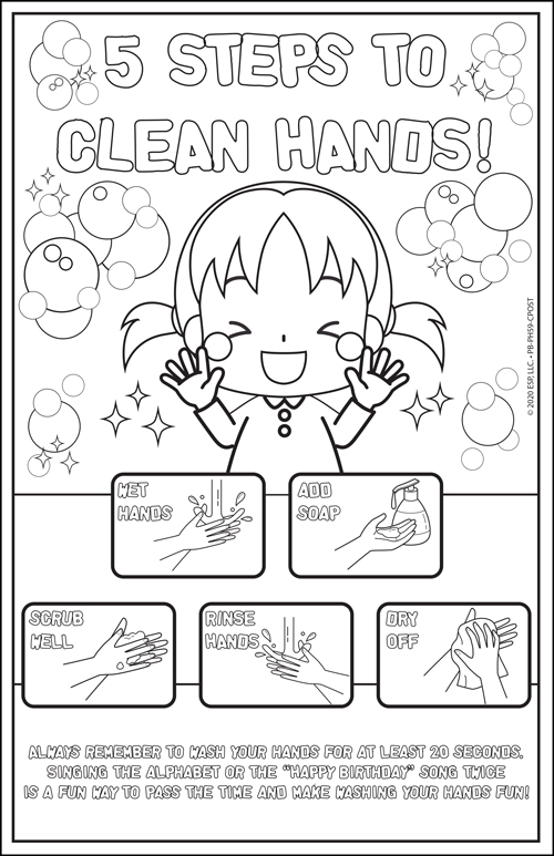 Hand Washing Colouring Sheets Hand Washing Colouring Sheets