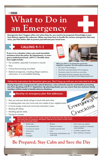 What to do in an Emergency Tabletop Display