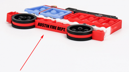Custom Fire Truck Bubble Push Pop Toy