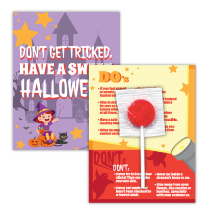 Halloween Safety Lollipop Cards