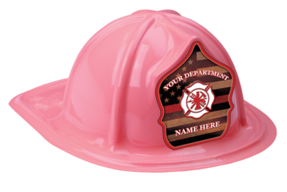 pink thin red line fire hats