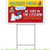 cooking safety fire prevention yard signs