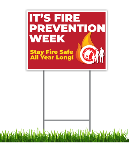 fire prevention week lawn signs