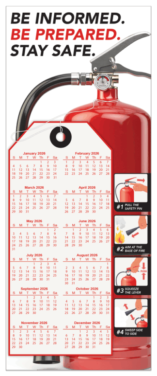 2026 Fire Extinguisher Calendar Magnets