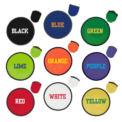 Assorted Colors Custom Fold Up Flying Discs