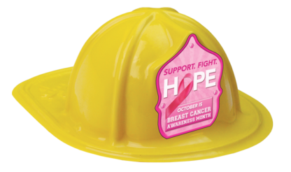 Yellow Breast Cancer Awareness Firefighter Hats
