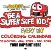 2026 Fire Safety Coloring Calendar for Kids