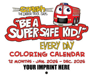 2026 Fire Safety Coloring Calendar for Kids