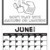 2026 Fire Safety Coloring Calendar for Children