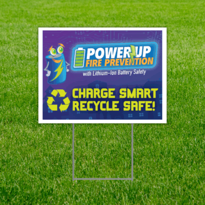 Lithium Battery Safety Yard Signs