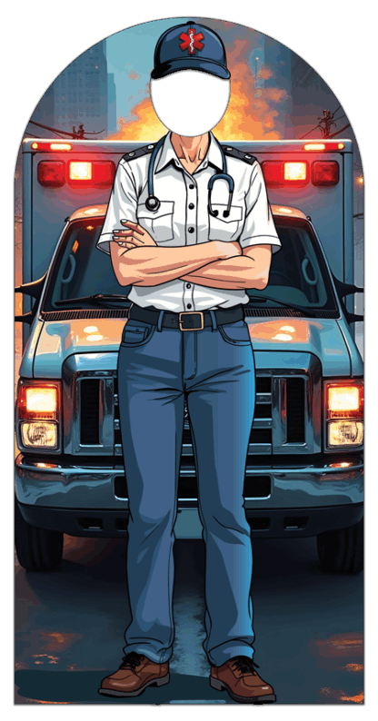 Female EMS Paramedic Photo Prop for Kids