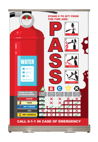 PASS Fire Extinguisher Tabletop Display