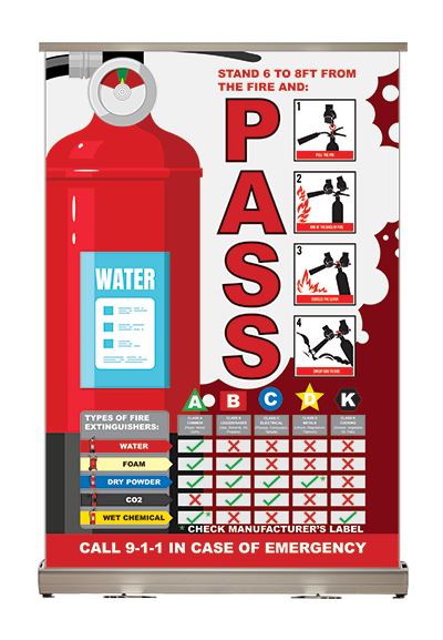PASS Fire Extinguisher Tabletop Display