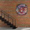 Custom Patriotic Firefighter Maltese Cross Wall Art Sign