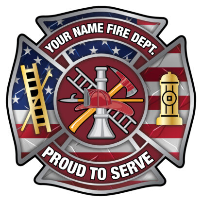 Patriotic Maltese Cross Wall Sign
