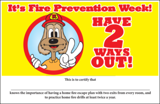 fire drills certificate for kids
