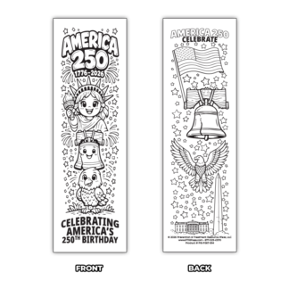 Celebrate America 250 Patriotic Coloring Bookmarks