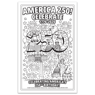 Celebrate America 250 Color Me Poster for Kids