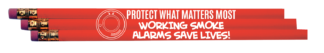 Working Smoke Alarms Save Lives Pencils