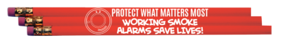 Working Smoke Alarms Save Lives Pencils