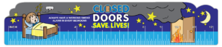 “Closed Doors Save Lives!” PVC Ruler