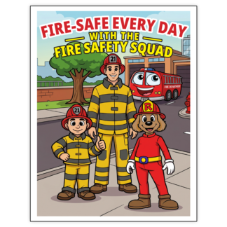 “Fire-Safe Every Day With The Fire Safety Squad” Coloring & Activity Book