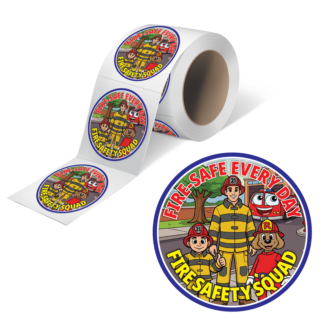 "Fire-Safe Every Day With The Fire Safety Squad" Sticker